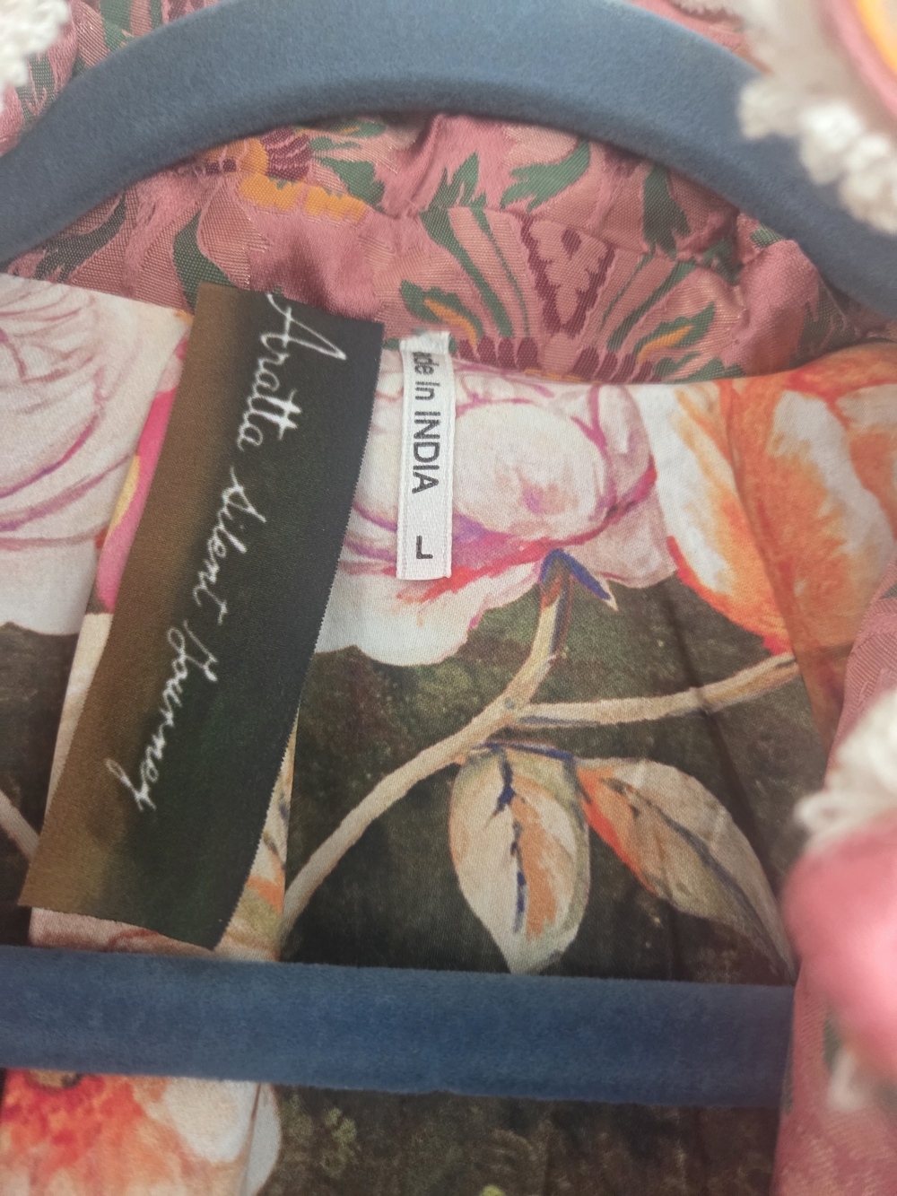 Aratta Floral Pink Velvet Blazer Jacket - Women's - Picture 10 of 10